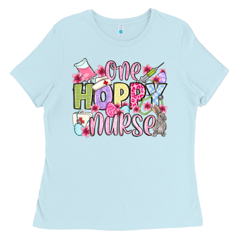 Easter Day One Hoppy Nurse Ladies Tee by OliviaCreatesArt | Teevron