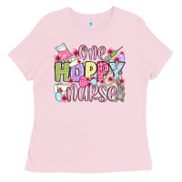 Bubblegum Pink Easter Day One hoppy Nurse Ladies Tee - OliviaCreatesArt