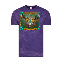 Cloud Purple boho bullskull Vintage Tee - RanaPortraitStore