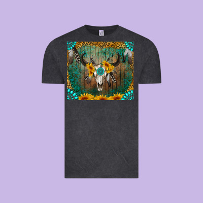 Boho Bullskull Vintage Tee Designed By Ranaportraitstore