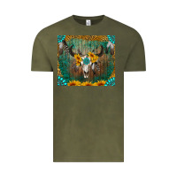 Vintage Olive boho bullskull Vintage Tee - RanaPortraitStore