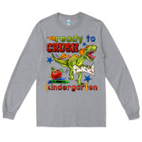 Heather Grey ready to crush kindergarten Long Sleeve Tee - BundleAndBundleShop