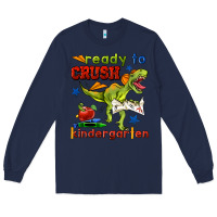 Navy ready to crush kindergarten Long Sleeve Tee - BundleAndBundleShop