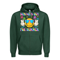 Sports Green schools out for summer Zipper Hoodie - JahusDesignShop