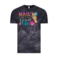 Cloud Black nail tech life bbs Vintage Tee - BundleAndBundleShop