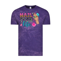 Cloud Purple nail tech life bbs Vintage Tee - BundleAndBundleShop