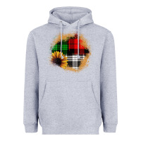Heather Grey sunflower christmas patch3 Heavyweight Hoodie - JahusDesignShop