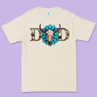 Western Dad With Gemstone And Skull Premium Tee Designed By Ranaportraitstore