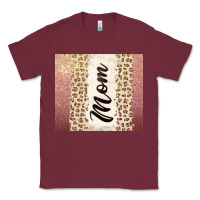 Burgundy Rose gold mom leopard glitter Classic Tee - CowGirlArtShop