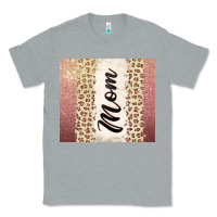 Heather Grey Rose gold mom leopard glitter Classic Tee - CowGirlArtShop