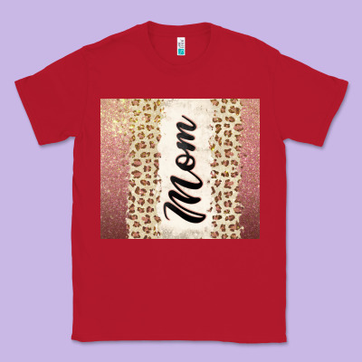 Rose Gold Mom Leopard Glitter Classic Tee Designed By Cowgirlartshop