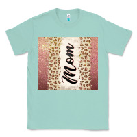 Seafoam Rose gold mom leopard glitter Classic Tee - CowGirlArtShop