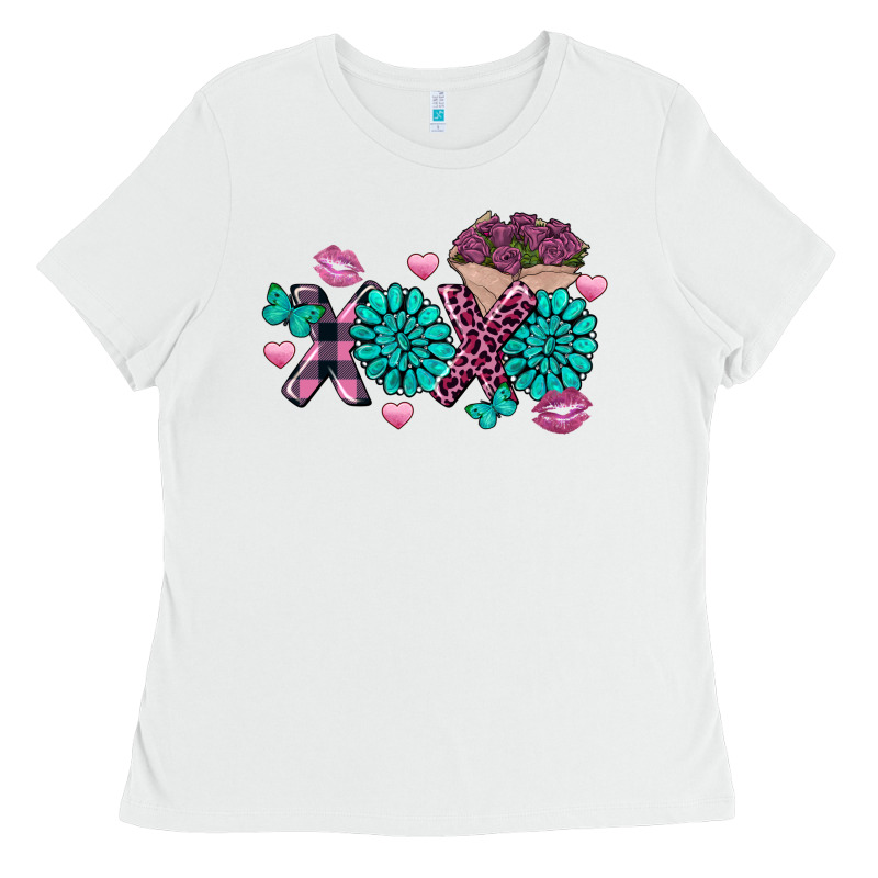 Xoxo Valentine's Day Turquoise Gemstone Ladies Tee by FaDigitalArtStudio | Teevron