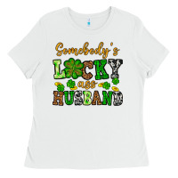 St. Patrick's Somebody's Lucky As Husband Ladies Tee | Teevron