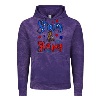 Cloud Purple stars & stripes Vintage Hoodie - BundleAndBundleShop