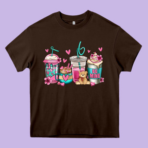 Valentines Day Coffee Heavy Core Tee Designed By Jasminsmagicworld