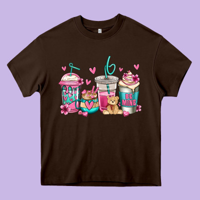 Valentines Day Coffee Heavy Core Tee Designed By Jasminsmagicworld