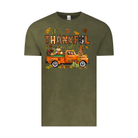 Vintage Olive it's thankful y'all with truck bbs Vintage Tee - BundleAndBundleShop