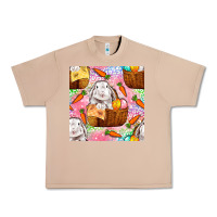 Burro Easter Bunny With Hamper Seamless Pattern Urban Heavy Tee - BundleAndBundleShop