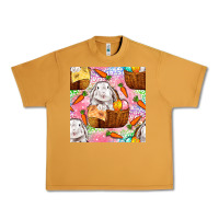 Peanut Butter Easter Bunny With Hamper Seamless Pattern Urban Heavy Tee - BundleAndBundleShop