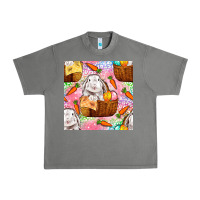 Tornado Easter Bunny With Hamper Seamless Pattern Urban Heavy Tee - BundleAndBundleShop