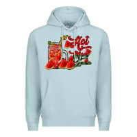 Blue Mist hot mom summer watermelon Premium Hoodie - RacoonDesign