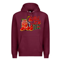 Burgundy hot mom summer watermelon Premium Hoodie - RacoonDesign