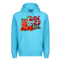 Ocean Blue hot mom summer watermelon Premium Hoodie - RacoonDesign