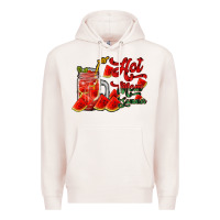 Pale Pink hot mom summer watermelon Premium Hoodie - RacoonDesign