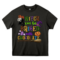 Asphalt this witch can be bribed with chocolate Heavy Core Tee - CowGirlArtShop