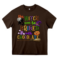 Chocolate Brown this witch can be bribed with chocolate Heavy Core Tee - CowGirlArtShop