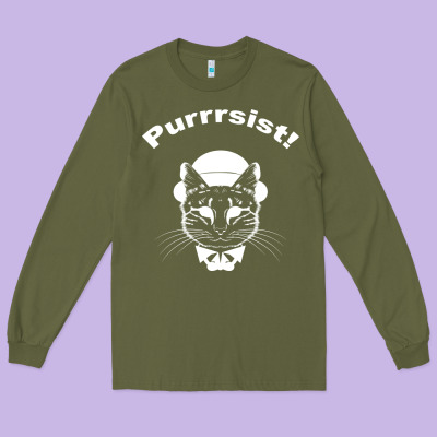 Purrrsist Long Sleeve Tee Designed By Bettercallsaul