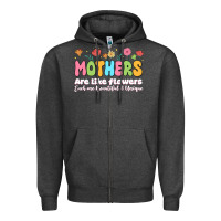 Charcoal Heather mothers are like flowers Zipper Hoodie - JahusDesignShop