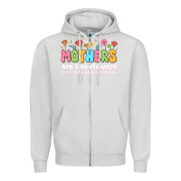 Dove Grey mothers are like flowers Zipper Hoodie - JahusDesignShop