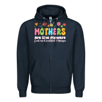 Navy mothers are like flowers Zipper Hoodie - JahusDesignShop