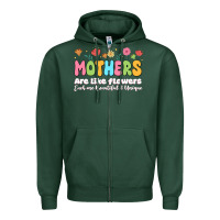 Sports Green mothers are like flowers Zipper Hoodie - JahusDesignShop
