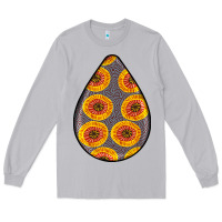 Moon Dust african fabric pattern teardrop earrings 5 Long Sleeve Tee - BundleAndBundleShop
