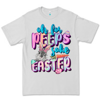 Dove Grey Oh for peeps sake Easter Day Premium Tee - CowGirlArtShop
