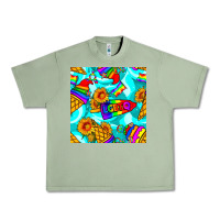 Oil Green Pride lgbtq ice cream and sunflowers seamless Urban Heavy Tee - BundleAndBundleShop