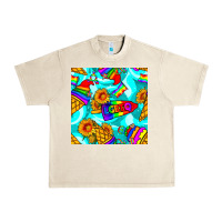 Sandshell Pride lgbtq ice cream and sunflowers seamless Urban Heavy Tee - BundleAndBundleShop