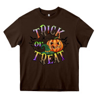 Chocolate Brown trick or treat Heavy Core Tee - CowGirlArtShop