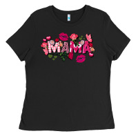 Black Valentine's Day mama Ladies Tee - FaDigitalArtStudio