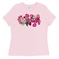 Bubblegum Pink Valentine's Day mama Ladies Tee - FaDigitalArtStudio