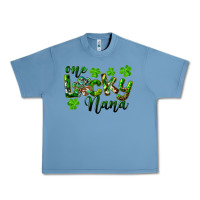 Pebble Blue St. Patrick's Day One Lucky Nana Urban Heavy Tee - RanaPortraitStore