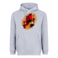 Heather Grey sunflower Christmas patch Heavyweight Hoodie - JahusDesignShop