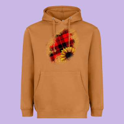 Sunflower Christmas Patch Heavyweight Hoodie Designed By Jahusdesignshop