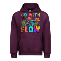Mauve Wine go with the flow Urban Hoodie - RanaPortraitStore