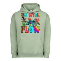 Pigment Oil Green go with the flow Urban Hoodie - RanaPortraitStore