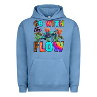 Pigment Pebble Blue go with the flow Urban Hoodie - RanaPortraitStore