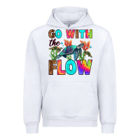 White go with the flow Urban Hoodie - RanaPortraitStore